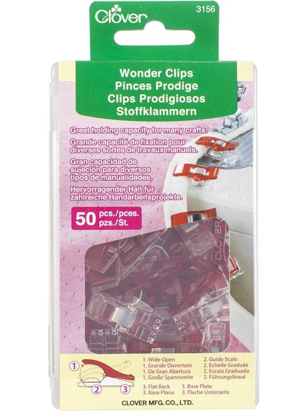 Wonder Clips Pkg of 50, Red